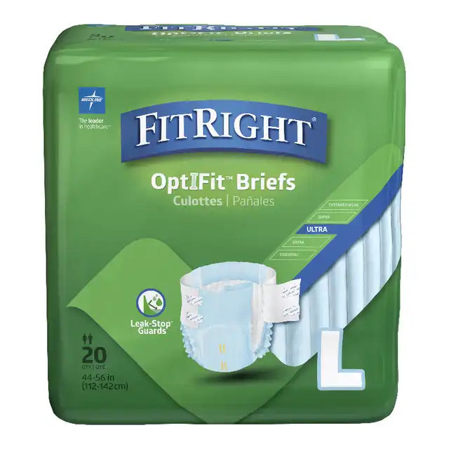 Fit Right OptiFit Briefs, Case of 80