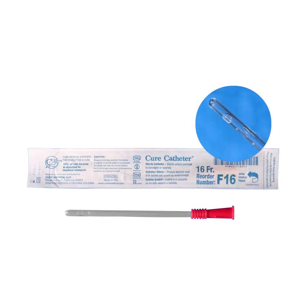 Cure Self Cath Female Catheters 16 Fr - Box of 30