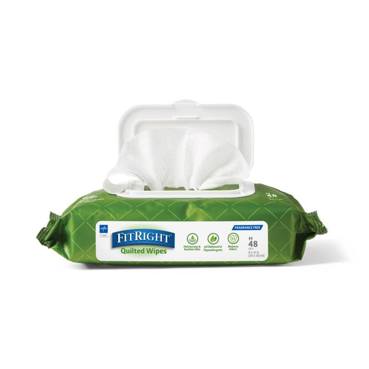 Fit Right Aloe Quilted Personal Cleaning Wipes