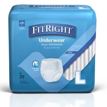 Fit Right Ultra Adult Incontinence Underwear (by the case)